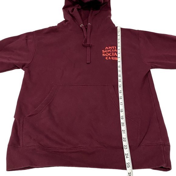 Anti Social Social Club Lost Feelies‎ Maroon Hoodie Size Small - Picture 7 of 7